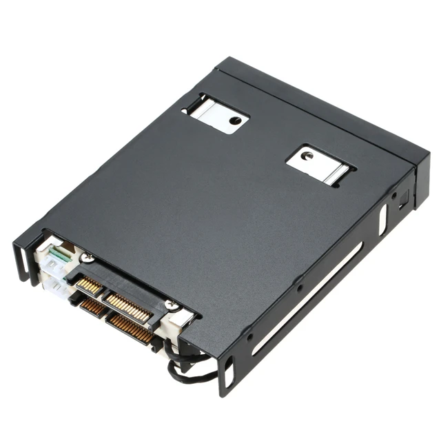 2.5 3.5 SATA HDD SSD Boîtier de rack mobile 2 baies Verrou de