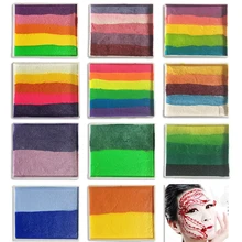 Body Paint face paint rainbow makeup pigment 50g/set color painting water based split cake pintura facial apt pintura corporal