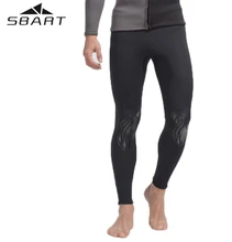 SBART Unisex 3MM Neoprene Super Stretch Keep Warm Wetsuit Diving Suit Long Pants For Men Wet Suit Pants