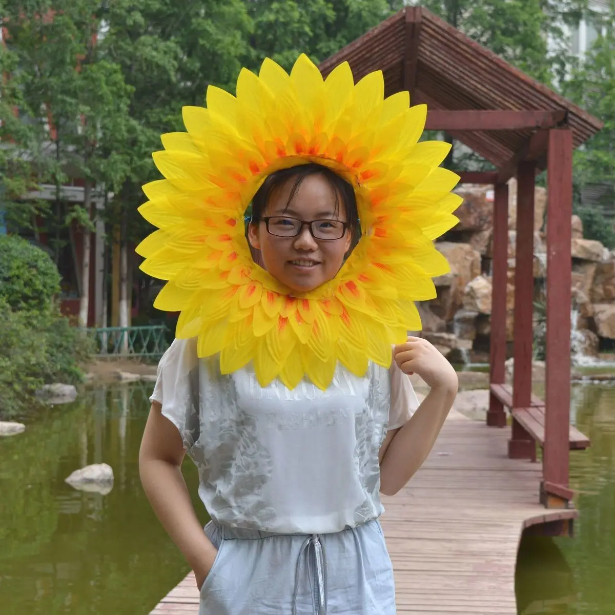 Show own face's flower фестиваль праздников фотореквизит цветы для детских игр