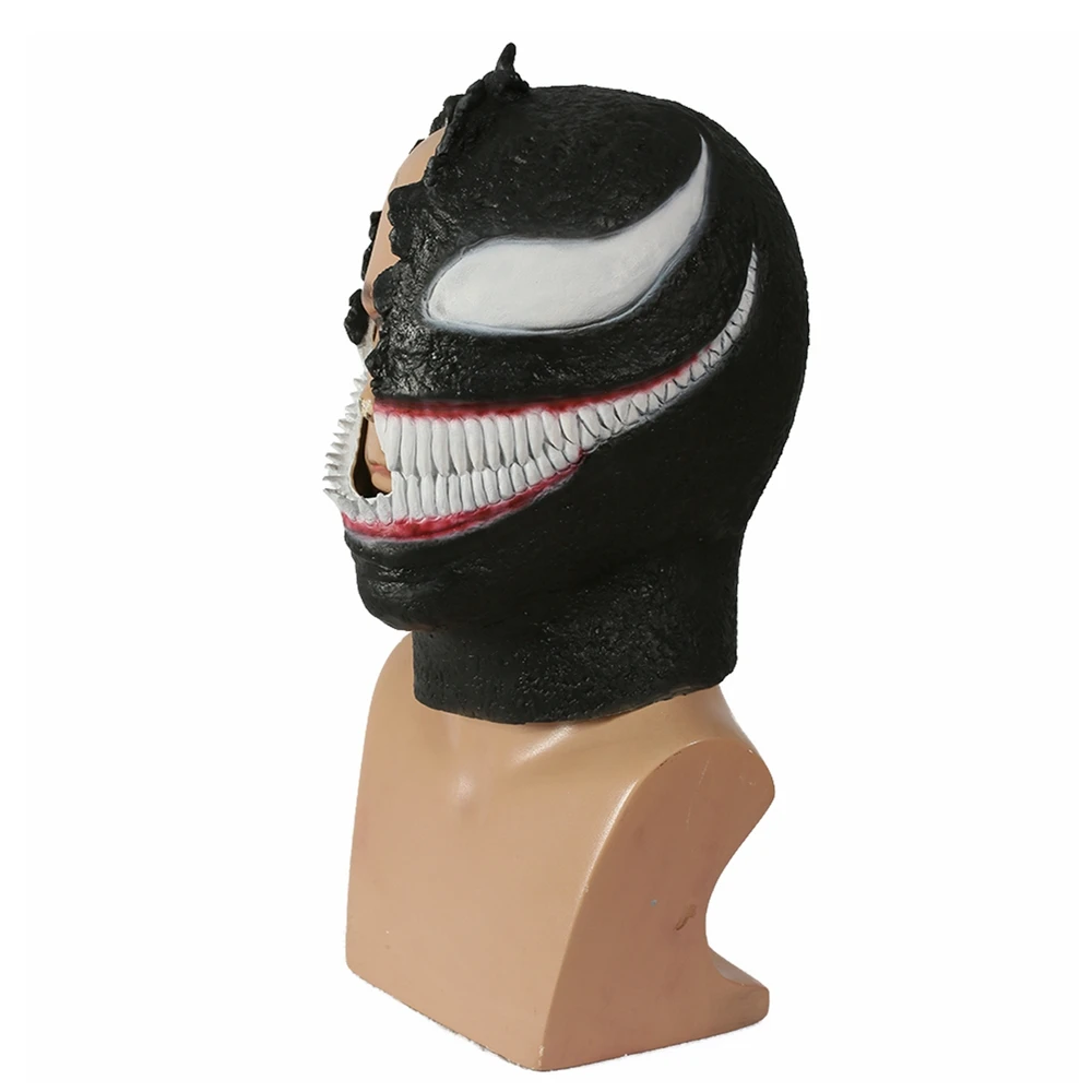 

2018 NEW Arrival Spider-Man The Venom Half Face Mask High Quality Venom Movie Latex Mask Halloween Cosplay Prop One Size Fit All