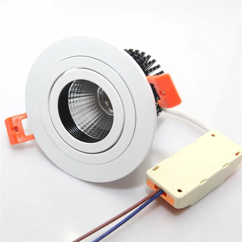 

10PCS LED Lamp Dimmable COB LED Downlight 15W AC110-240V LED Down Light COB Spot Recessed Ceiling Lamp With Driver