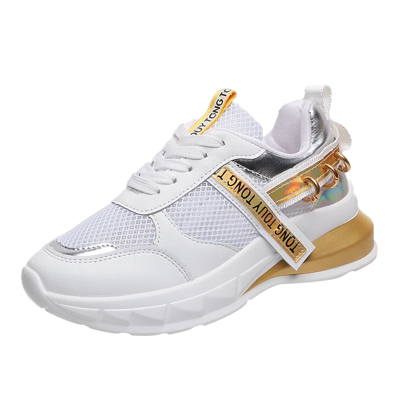 

Koznoy Sneakers Women Spring Mesh Dropshipping Fashion Flat Bottom Breathable Leisure Muffin Bottom Mixed Color Women Shoes