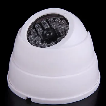 

Fake Dummy CCTV Security Camera Surveillance Dummy Camera Outdoor Indoor Dome Mini Camera 30 Flashing LED Light White&Black