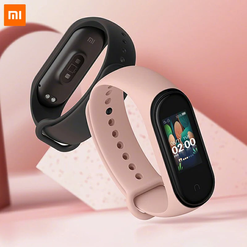 Новейший смарт браслет Xiaomi Mi Band 4 цветной AMOLED экран 0 95 дюйма 5ATM водонепроницаемый