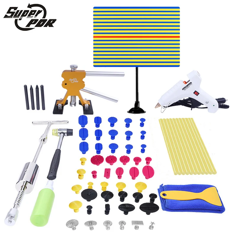 

Super PDR Paintless Dent Removal Tools Store Brand New PDR Tools Kit Line Board Car Glue Gun for Dent Damage Repair Tool Sets
