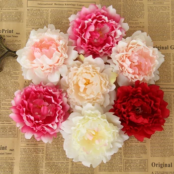 

30 Pcs/15cm DIY artificial peony flower heads Multicolor Road lead wedding flower Bouquet hotel background wall decor
