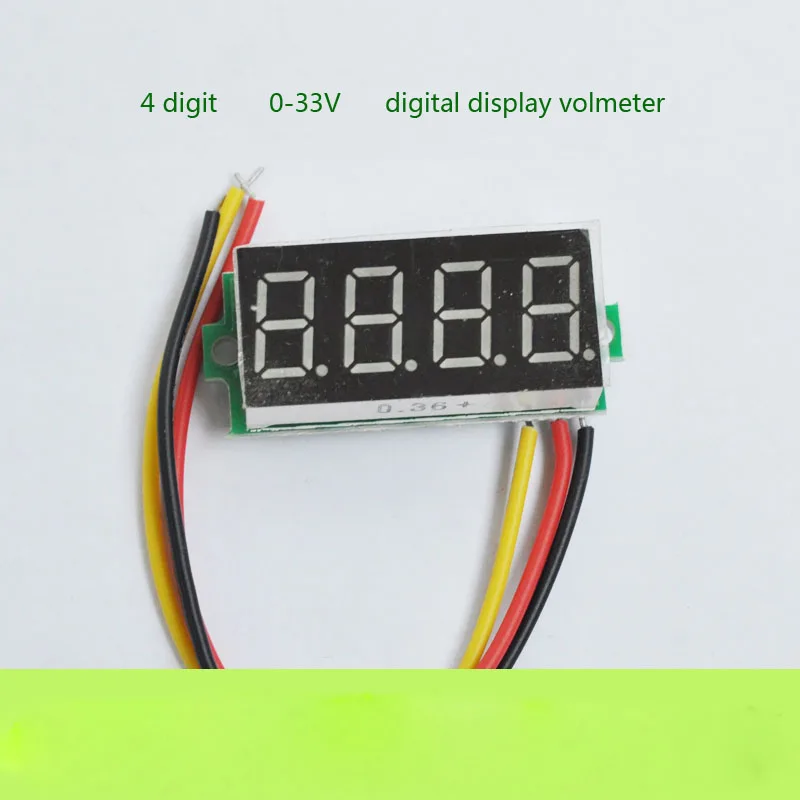 

4 Digit 0.36" Digital Voltmeter multimeter 0-33V Three wires Voltage car Panel Meter LED 5 pieces/lot