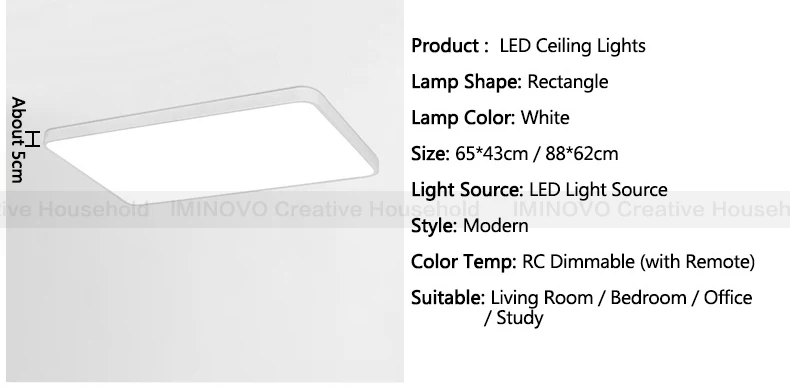 Светодиодный потолочный светильник, современный светильник для гостиной, поверхностное крепление, заподлицо, панель дистанционного управления, светильник, кухня, спальня