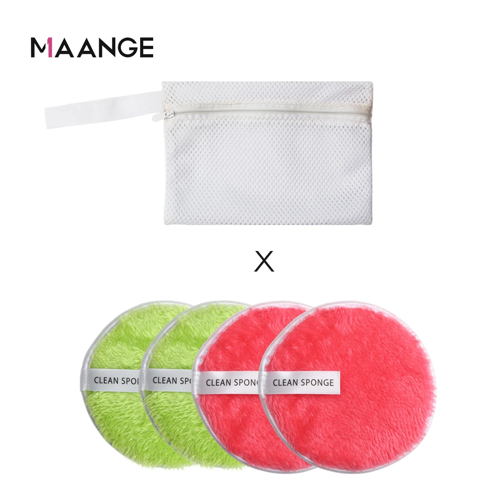 

MAANGE 2/4 Pcs Cotton Makeup Puff Facial Cleaning Cosmetic Puff Foundation Powder Remover Pads Make Up Sponge Soft Beauty Tools