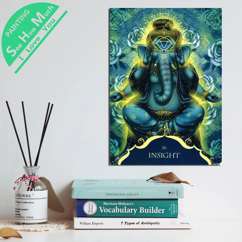 дешево! 1 Шт. Ганеша Insight Word Blue HD Печатные Холст Wall Art Плакаты и Принты Плакат Живопись Лучший!
