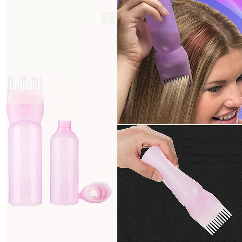 120ml Plastic Hair Dye Shampoo Bottle Applicator brush with Scale For Women Dyeing  Oil Comb Salon Kit home hair coloring Tools|Applicator Bottles| - AliExpress