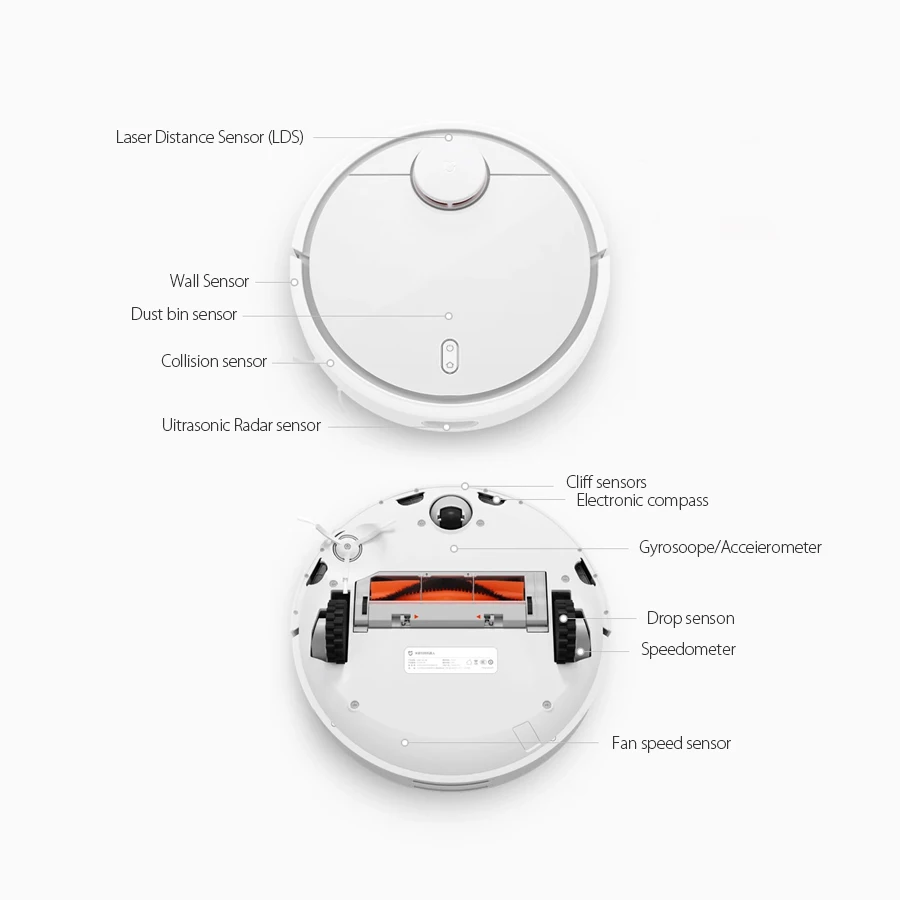 Original Xiaomi Mi Robot Vacuum Cleaner for Home Automatic Sweeping Dust Cleaner Smart Planned WIFI Mijia APP Remote Control