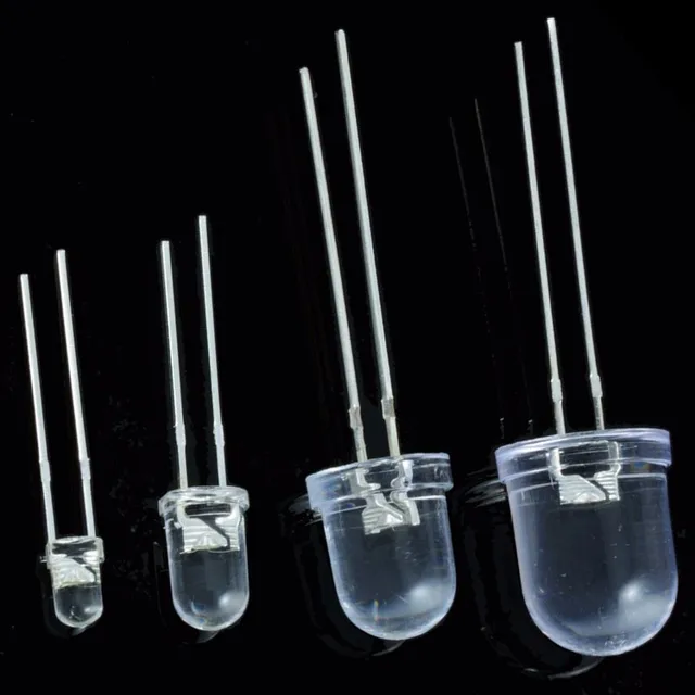 80pcs LED Diodes Assortment Diodo Clear White Light Emitting Diode Lens