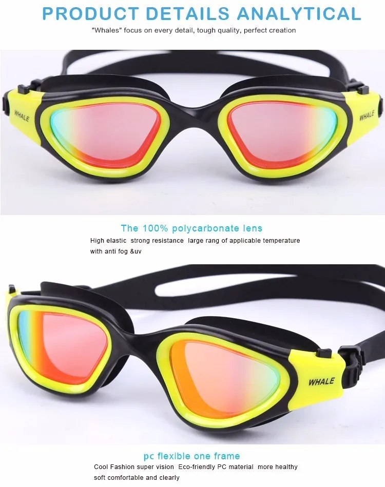 Профессиональные взрослые противотуманные анти-ультрафиолетовые линзы для мужчин и женщин, очки для плавания, водонепроницаемые регулируемые силиконовые очки для плавания в бассейне