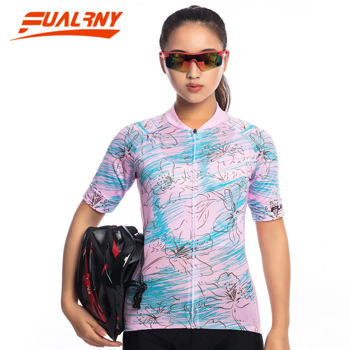 FUALRNY Women Cycling Jersey Top Quality Summer MTB Bicycle Wear