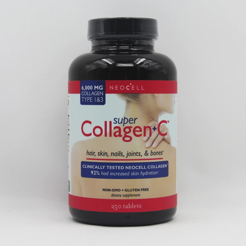 Super Hydrolyzed Collagen C Hair,skin,nails,joints,& Bones 250 pcs Free Shipping