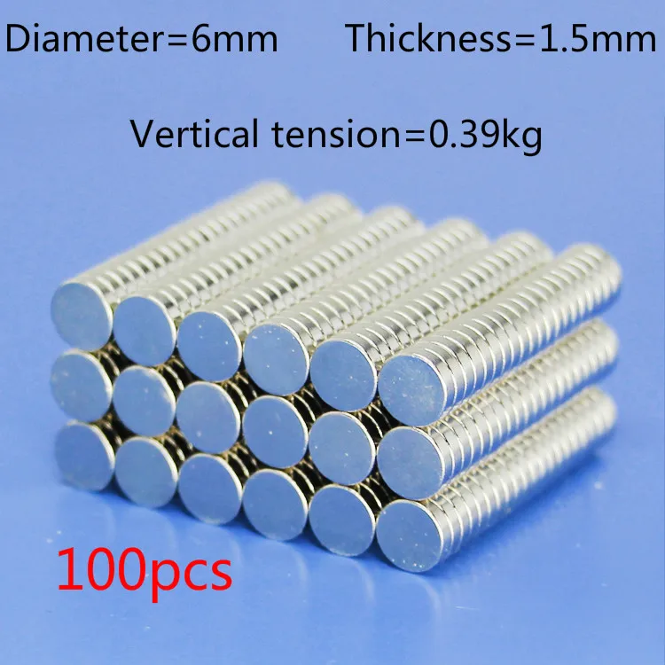 100 PCS powerful D6x1. 5 mm round strong for teaching whiteboard