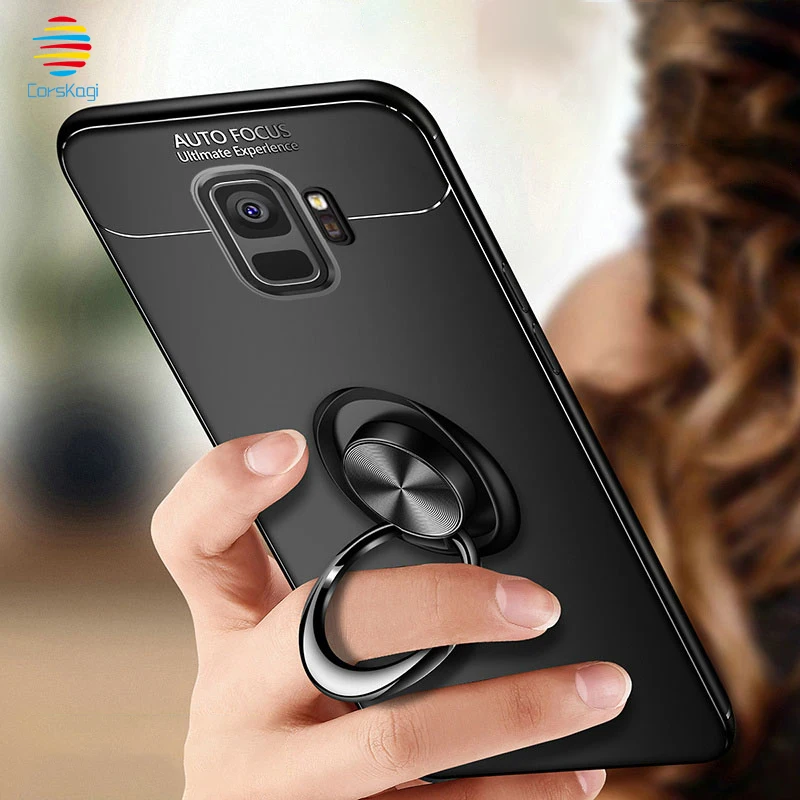 

Finger Ring Case For Samsung Galaxy S8 S9 Plus A7 A9 2018 A6 J4 J6 J8 J3 J5 J7 2017 Prime 2 J2 Core J8 Magnetic Car Holder Case