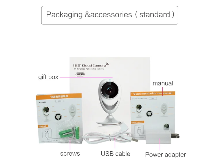 Meknic HD 720 P Мини Камера Wi-Fi 180 градусов панорамный мини Камера ИК Ночное видение P2P мини-камера безопасности