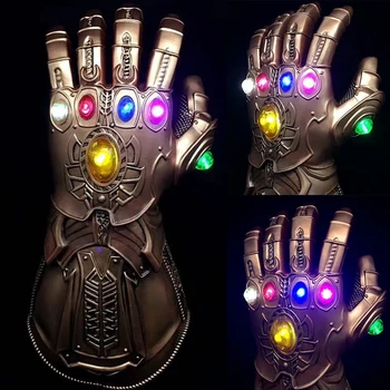 

New Arrival Avengers Infinity War Thanos Infinity Gauntlet Cosplay Prop Deluxe Gleamy Thanos Glove 1:1 Halloween Prop For Adult