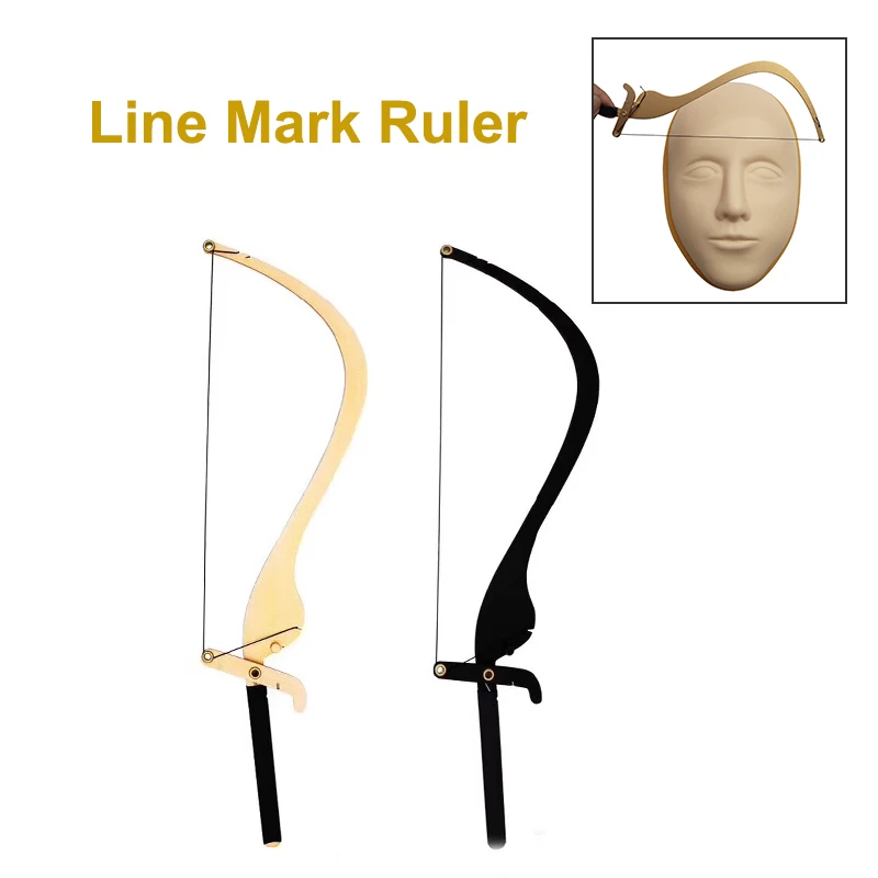 

New Microblading Line Marker Ruler with 10pcs Thread Line Microblading Accessories Eyebrow Design Measure Tool Measuring Ruler