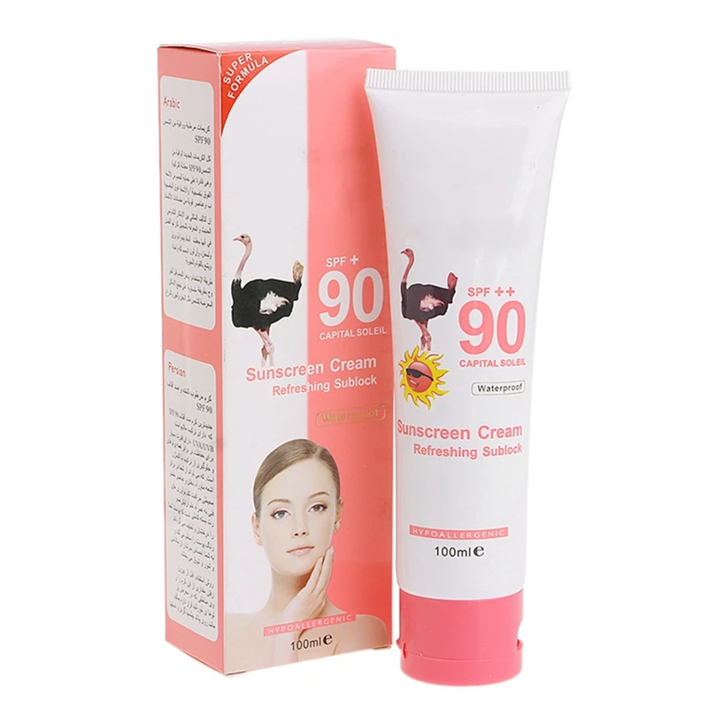 

100ml SPF 90+ Moistening Sunblock Sunscreen Cream For Dry Sensitive Skin Concealer Bare Blocking Pores Sunscreen