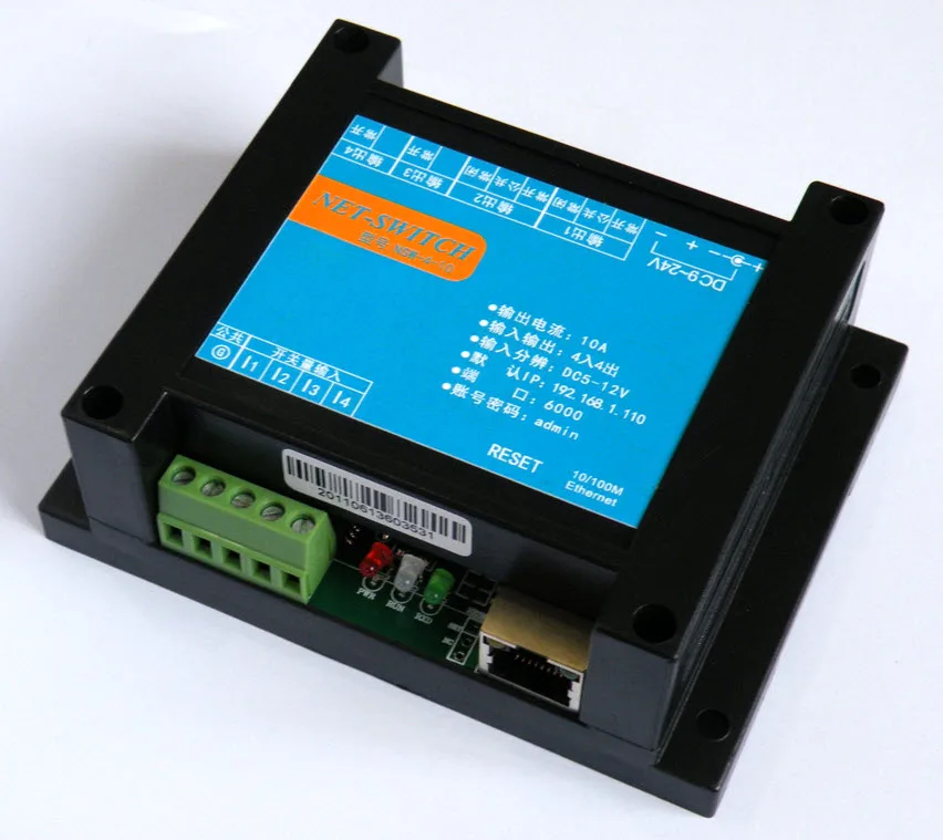 Умная плата управления реле 4 входа выхода 10A TCP / UDP Ethernet Интернет-сеть веб-Android