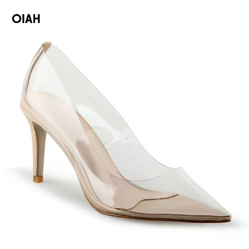 

Fashion High Heel Pump PVC Animal Print Clear Plastic Transparent PVC Pump Club Party Pump Shoes Woman Color Foot Wear