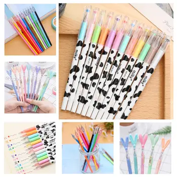 

Colored Rainbow Diamond Milk Gel Pen Lovely Colorful Accessory Korean Cute Promotion School Office Thing Writing Stationery Kit