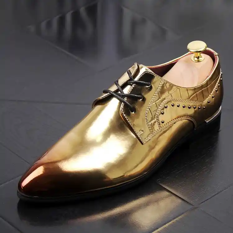 white gold dress shoes