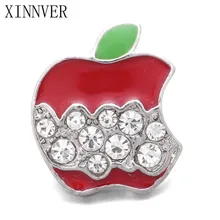 10 шт/партия унисекс амулет pulseras 18 мм яблоко украшение с защелкой для браслета часы женские одно направление ZA495