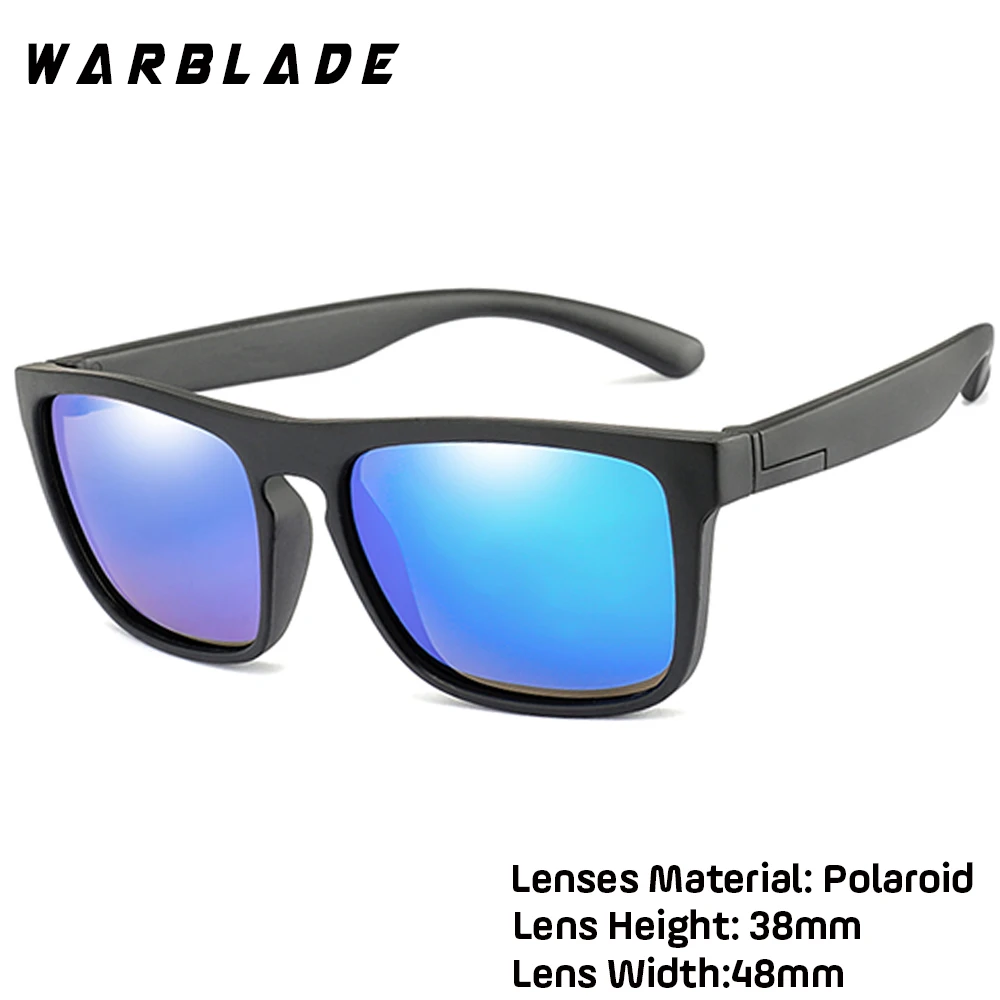WarBlade, Детские квадратные поляризованные солнцезащитные очки, Детские Силиконовые безопасные солнцезащитные очки TR90, солнцезащитные очки для девочек и мальчиков, UV400, зеркальное покрытие, Gafas de sol
