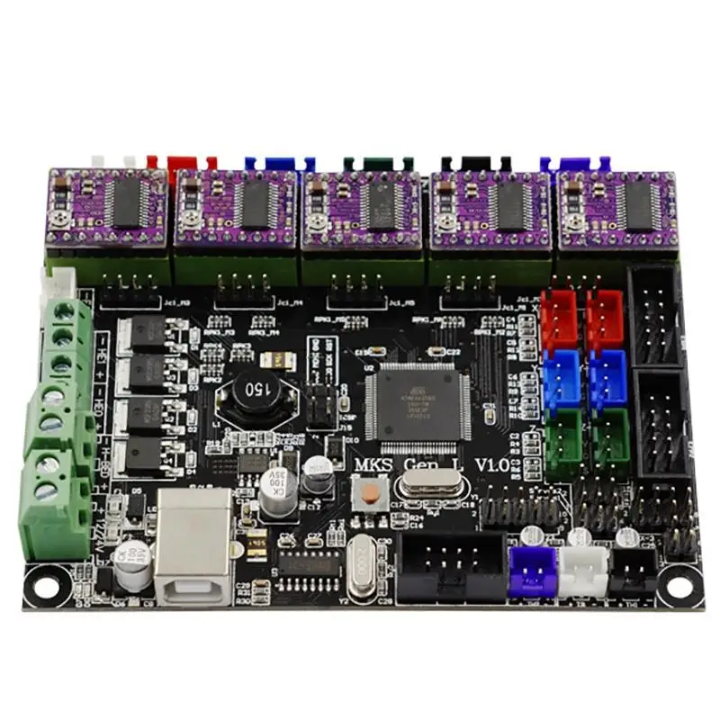 Аксессуары для 3D-принтеров Mks Gen L+ Drv8825 шаговый двигатель драйвер основной платы управления Комплект