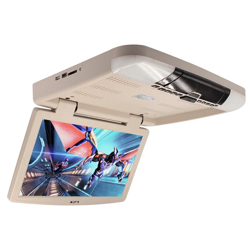 15.6 Inch Flip Down TFT LCD Monitor With MP5 Player USBSDIRFM Funtion with Remote Control Car Styling