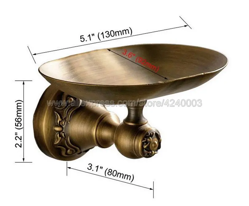 Античная латунная мыльница настенная мыльница коробка мыльница Аксессуары для ванной комнаты Kba429