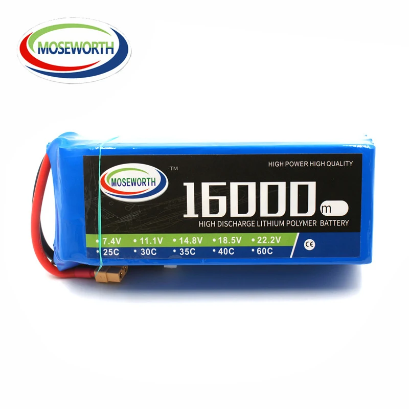 4S Радиоуправляемый Дрон LiPo аккумулятор 4S 14,8 V 16000mAh 25C батареи для радиоуправляемого самолета автомобиля квадрокоптера вертолета самолета лодки батареи LiPo 4S