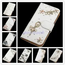 For MOTO G4 play (5) NEW fashion Crystal Bow Bling Tower 3D Diamond Glitter Wallet Leather Cases Cover For MOTO G4 play (5) Case