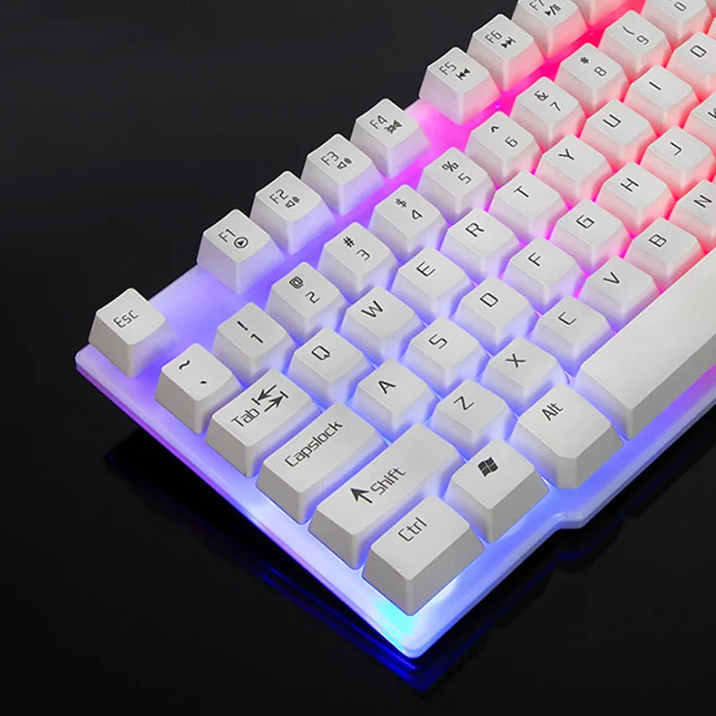 

Gaming Keyboard 104 Keys Mechanical Fell Wired USB Keyboards RGB LED Backlit for Overwatch LOL UY8