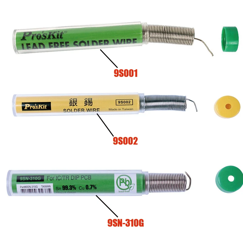 Pro'sKit Solder Wire Tin Pen 1.0mm 0.8mm Tube Dispenser for SMD PCB DIY