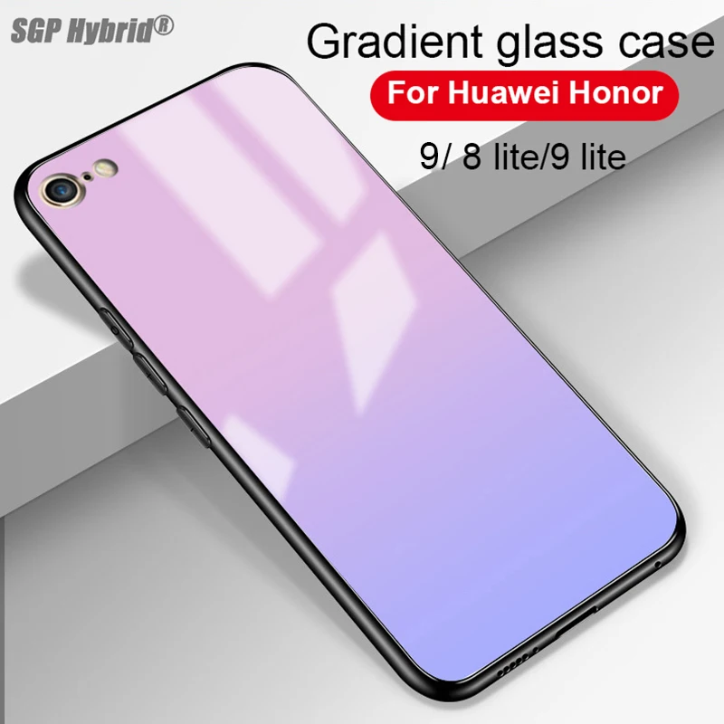 

Back Glass Case Bumper On Honor 8x 10 9 lite light Case Phone Protective Cover On For Huawei Honor 8 lite life lait hawawi honer