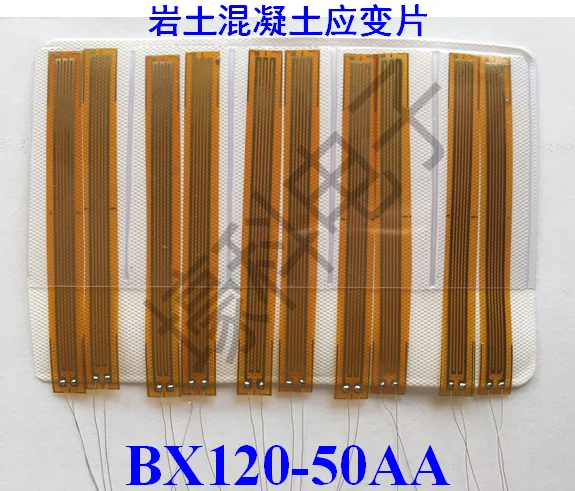 

10 Foil Resistance Strain Gauges / Strain Gauges / Concrete Strain Gages BX120-50AA