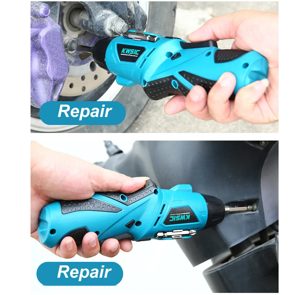 

2019 New Electric Screwdriver Toolbox 4.8V 45Pcs Drill Tool Set With USB Battery Charging robust drill cordless power drill