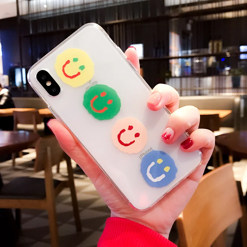 Милый мультяшный Простой Прозрачный чехол для IPhone X 6 XS 6S 7 8 XR MAX из мягкого ТПУ Plus |