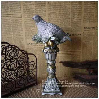 

American Electroplating Simulation Quail Figurine Resin Handmade Craft Home Decor High Quality Business Gift