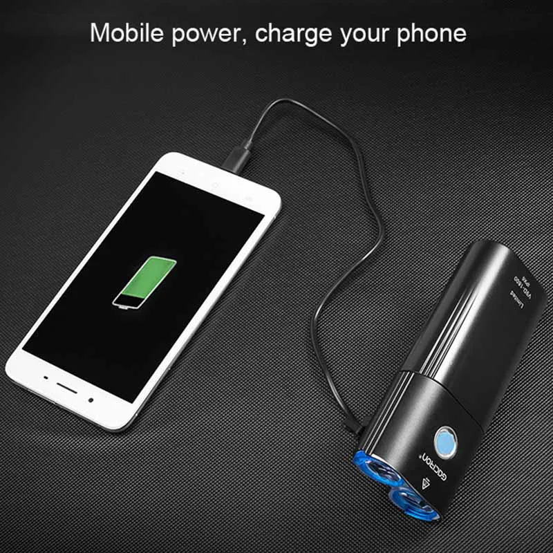 Top 1800 Lumen Bike lights Set 6 Mode XML-2 LED Bicycle Light Mobile Power Bank USB Charging Waterproof Torch MTB Cycling Headlight 10