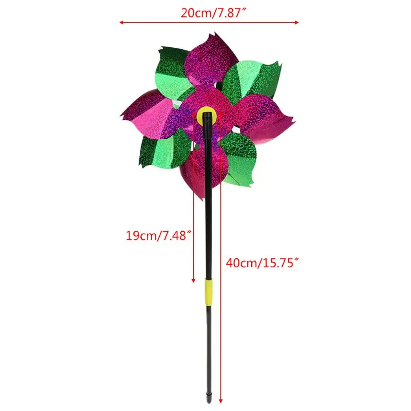 2 шт./компл. ветра счетчик блестящие светящиеся ветряная мельница Красочные Украшения Сада вечерние детские игрушки вертушка подвижных игр на свежем воздухе подарки