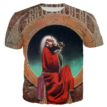 Футболка с 3d принтом grateful dead blues for allah для мужчин/женщин, летние футболки с коротким рукавом, топы, унисекс, уличная футболка