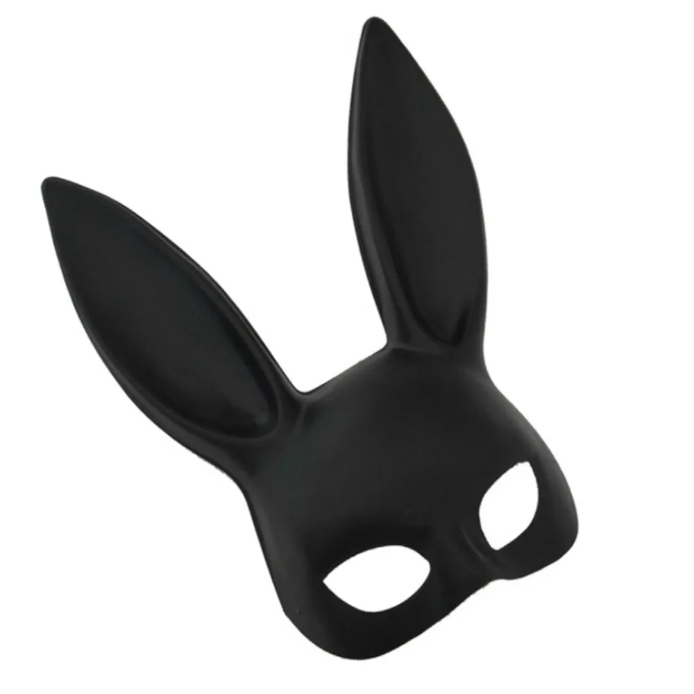 Hot Women Girl Sexy Rabbit Ears Mask Cute Bunny Long Ears Bondage Mask Halloween Masquerade Party KTV Cosplay Costume Props  (14)