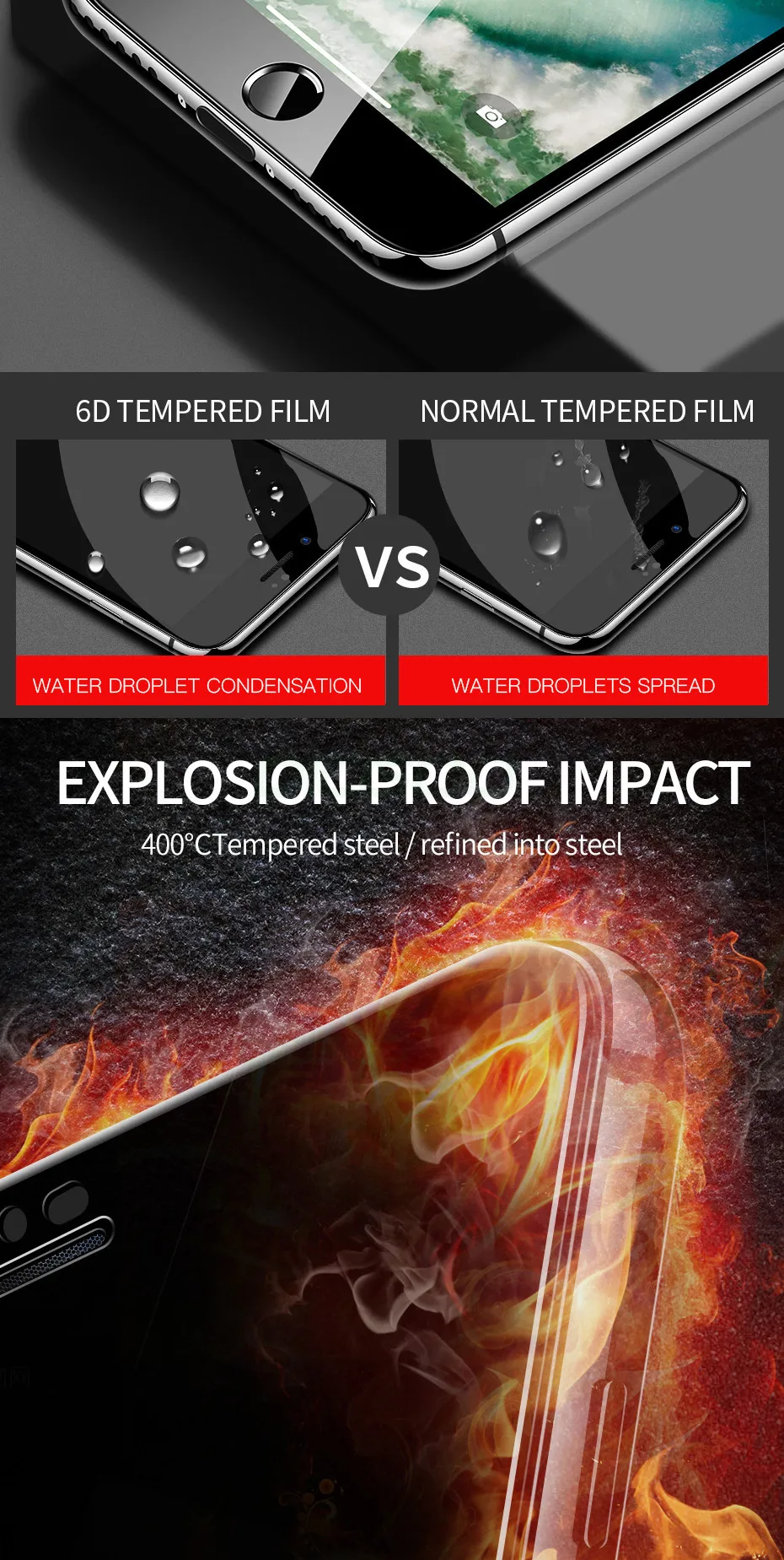 Best Real 3D 4D изогнутые полное покрытие экран протектор 9 H 5D 6D закаленное стекло для iPhone 6 6 S 7 8 Plus X Xs Max XR против отпечатков пальцев